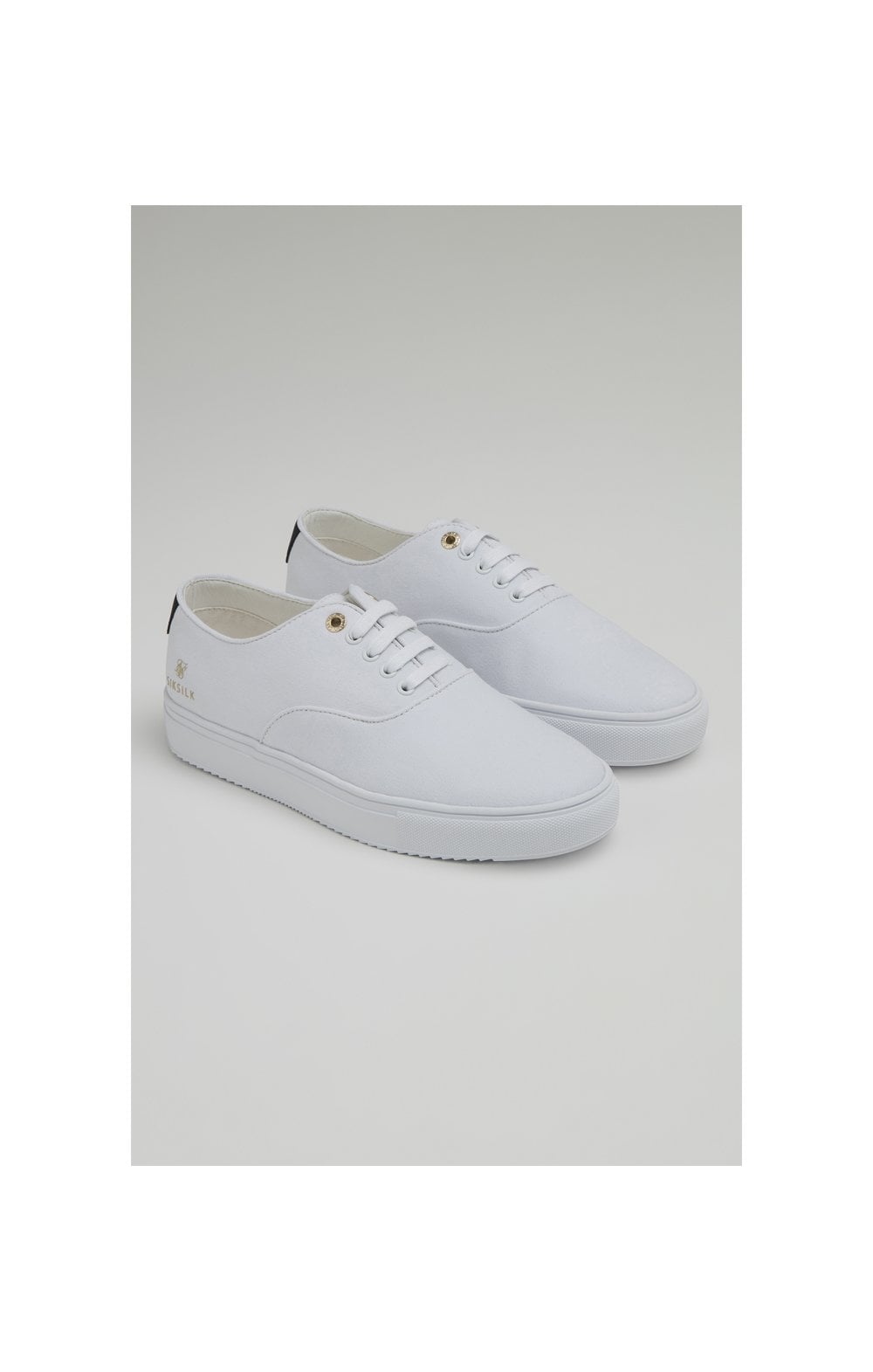 White Low-Top Canvas Trainer (3)