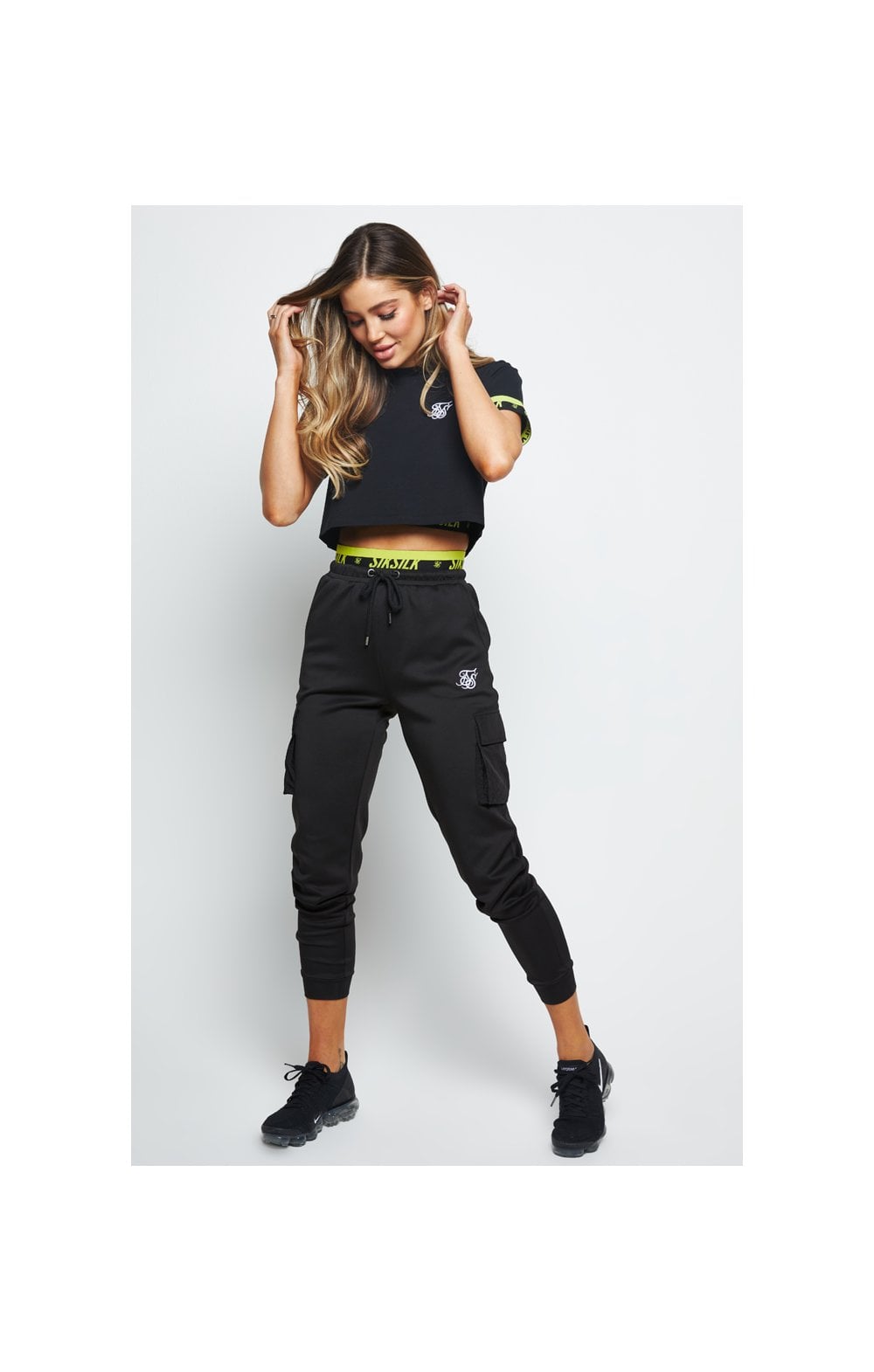 SikSilk Divergent Crop Tee - Black (3)