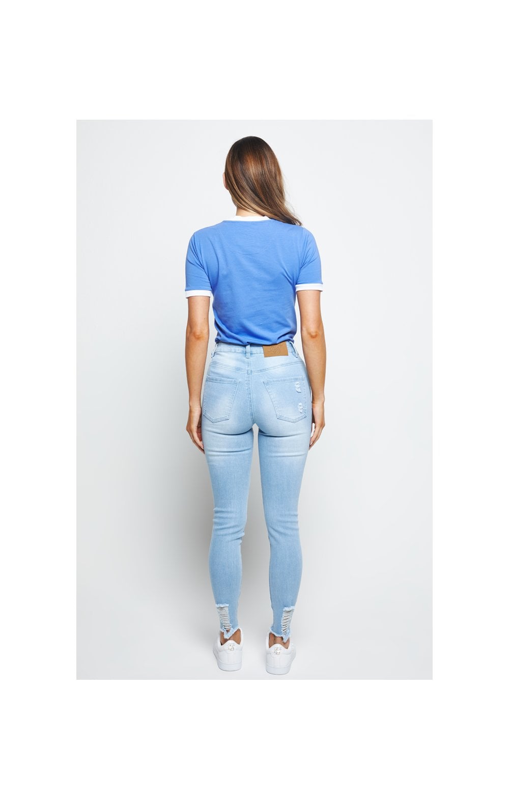 Load image into Gallery viewer, SikSilk Distressed Skinny Jeans - Ice Blue (5)