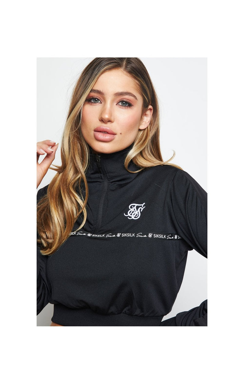 SikSilk Fusion Track Top - Jet Black (1)