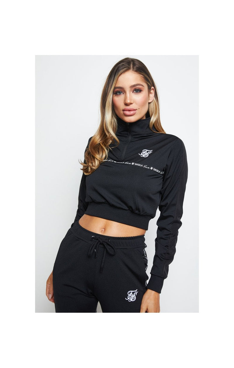 SikSilk Fusion Track Top - Jet Black