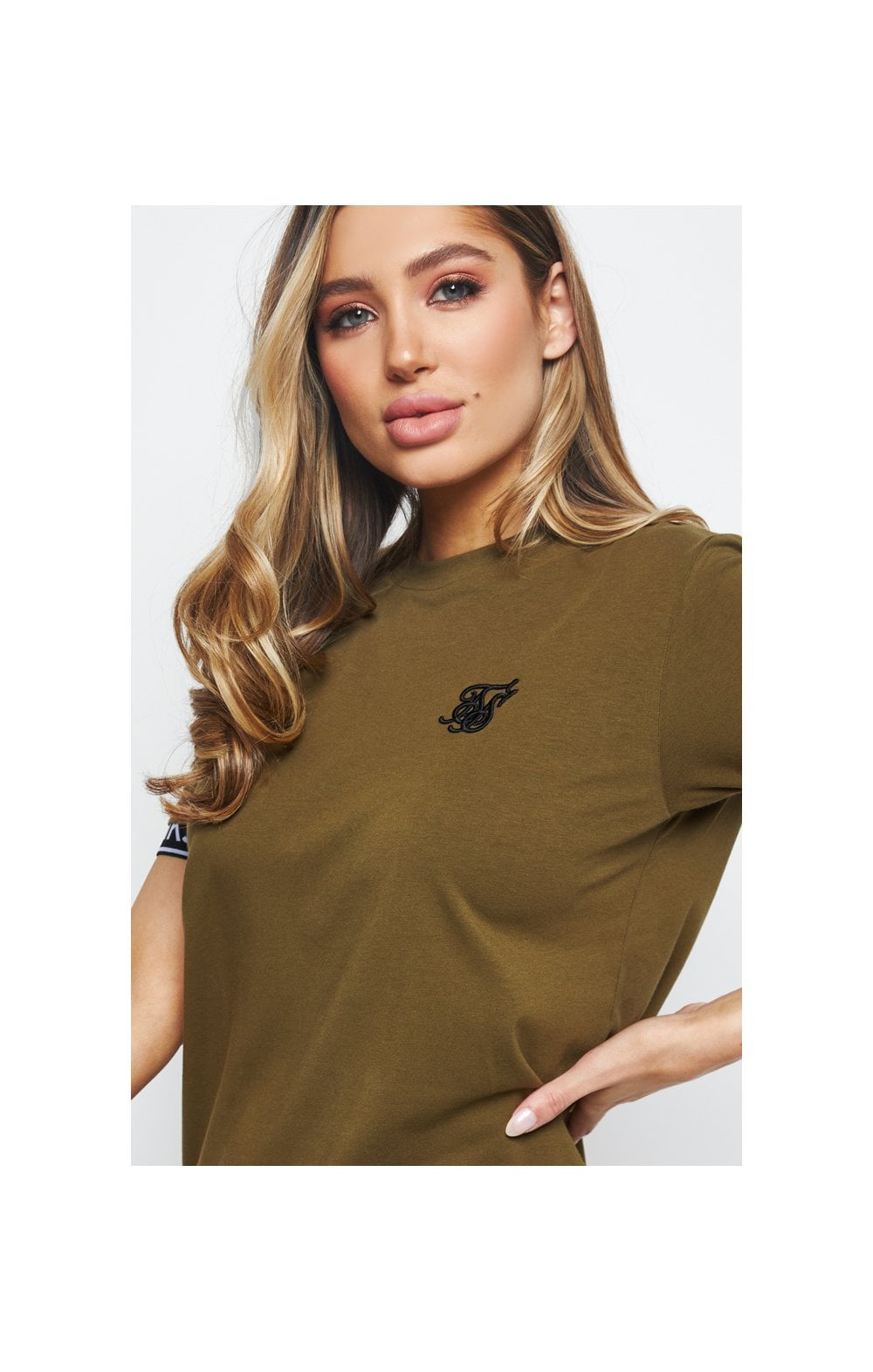 SikSilk Tech T-Shirt Dress - Khaki (1)