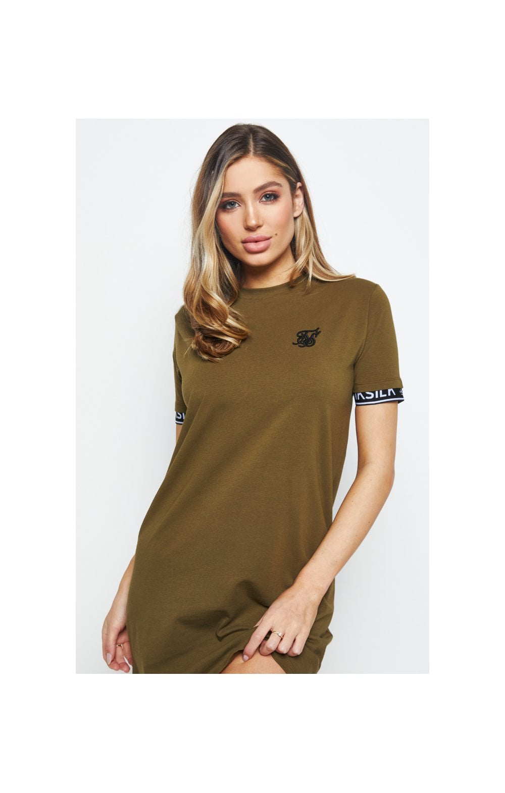 SikSilk Tech T-Shirt Dress - Khaki (2)