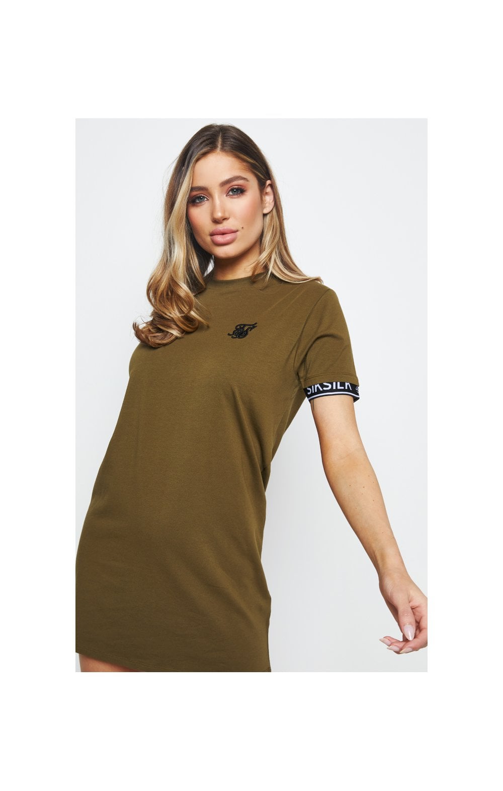 SikSilk Tech T-Shirt Dress - Khaki (3)