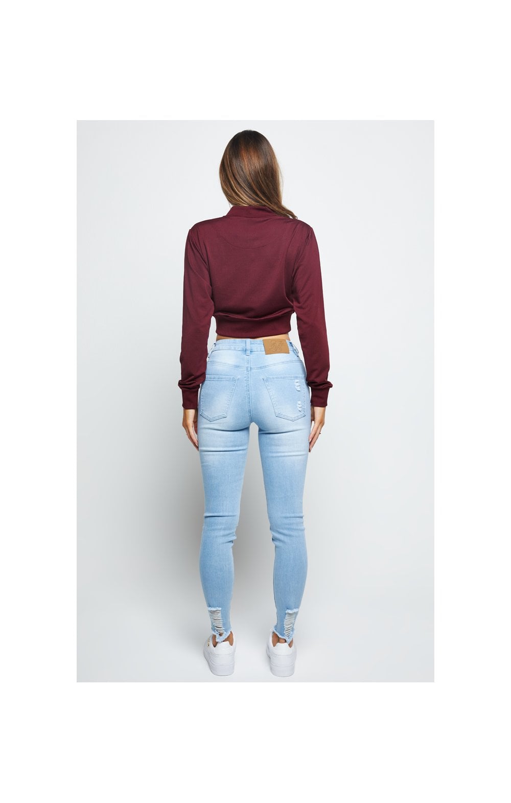 Load image into Gallery viewer, SikSilk Mesh Cropped Bomber - Burgundy (4)