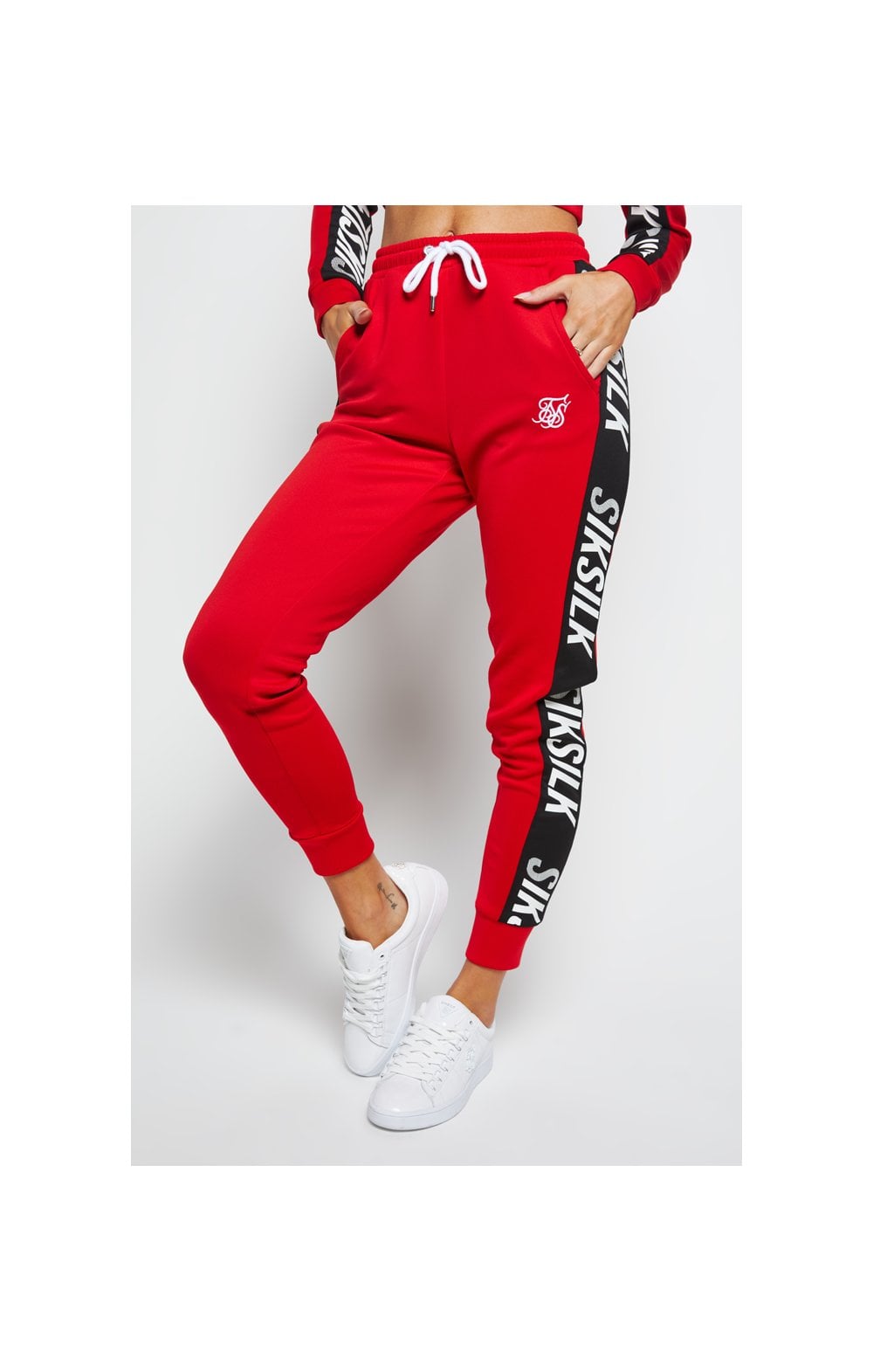 SikSilk Chaser Track Pant - Red (4)