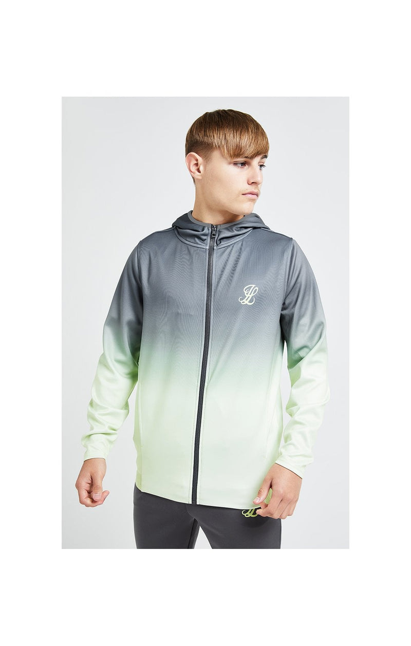 Illusive London Blaze Fade Agility Hood - Dark Grey & Lime