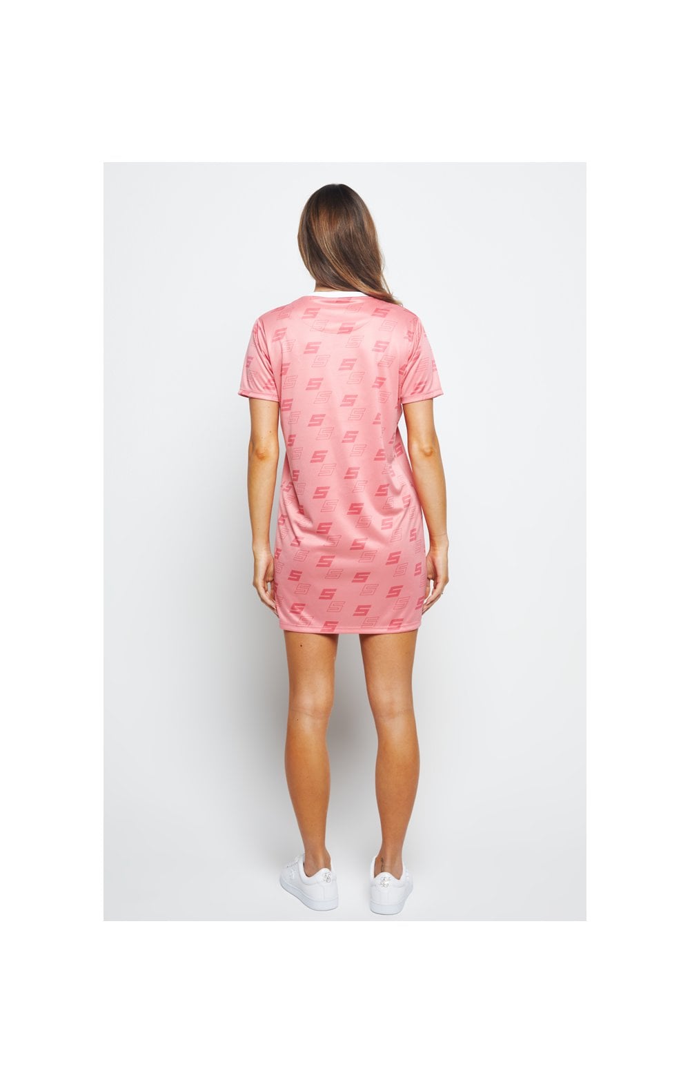 SikSilk Shadow Roma T-Shirt Dress - Pink (4)