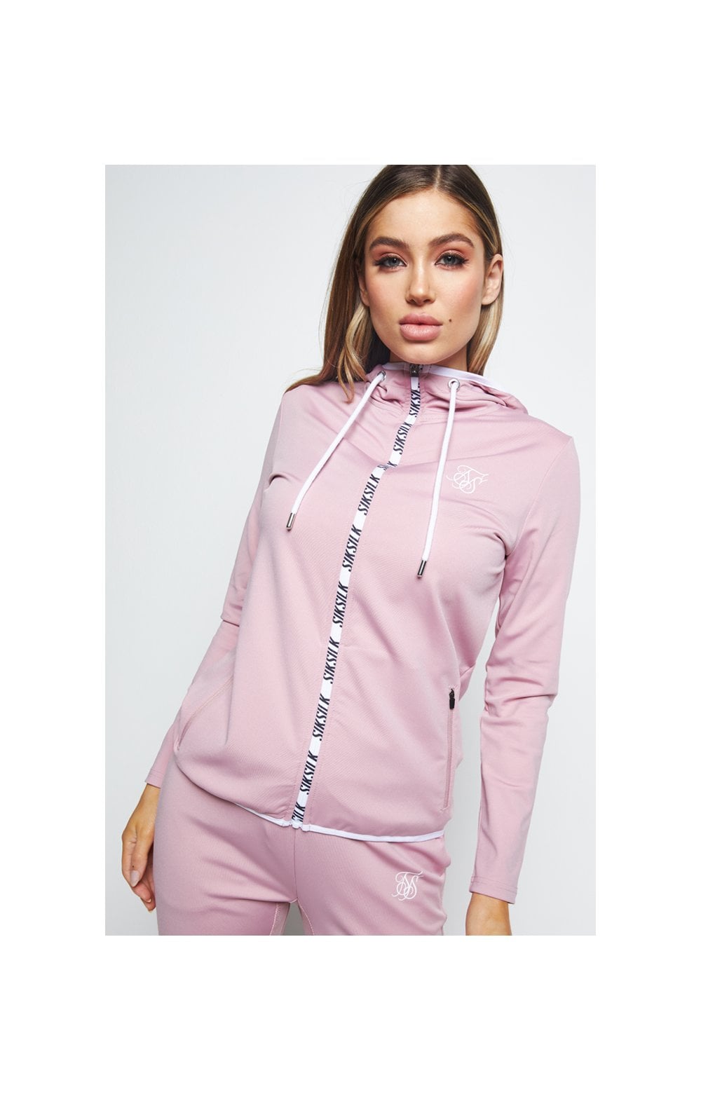 SikSilk Zephyr Track Top - Pink