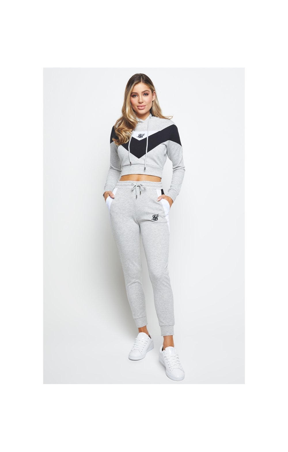 SikSilk Track Top - Grey Marl (3)