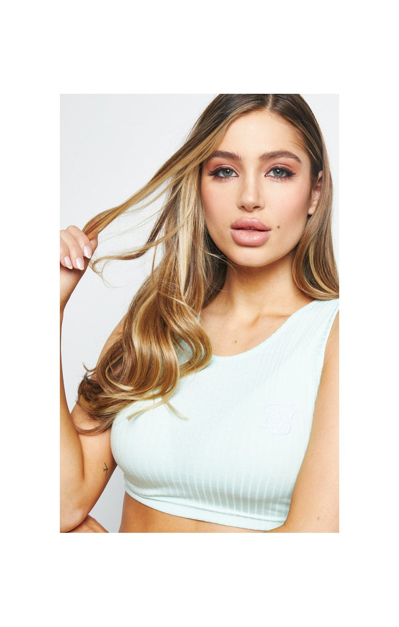 SikSilk Rib Bralette - Mint (1)
