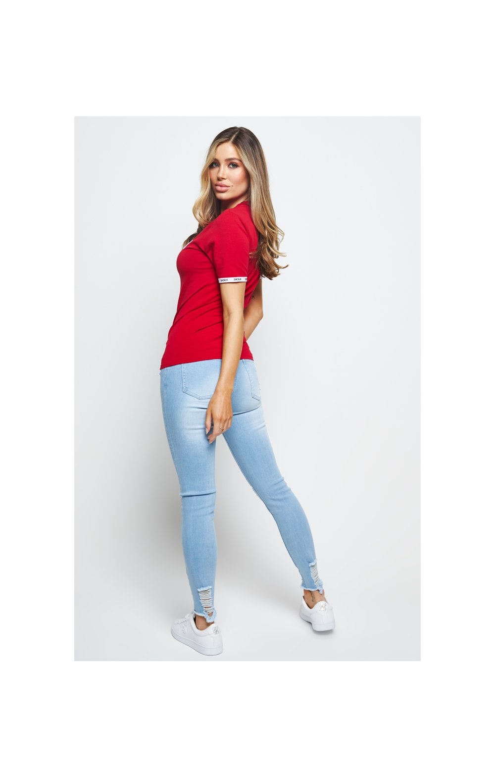 SikSilk Duality Ringer Tee - Red (4)
