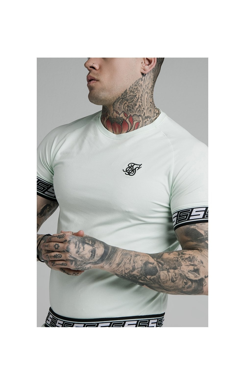 SikSilk S/S Exhibit Tech Tee - Aqua Teal (1)