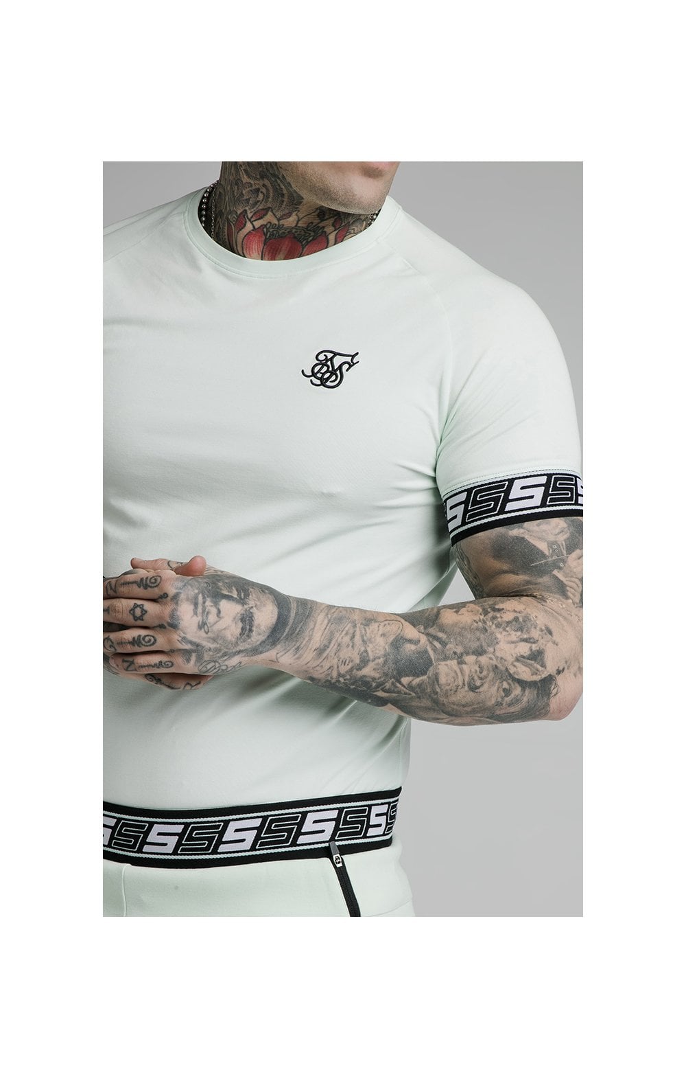 SikSilk S/S Exhibit Tech Tee - Aqua Teal