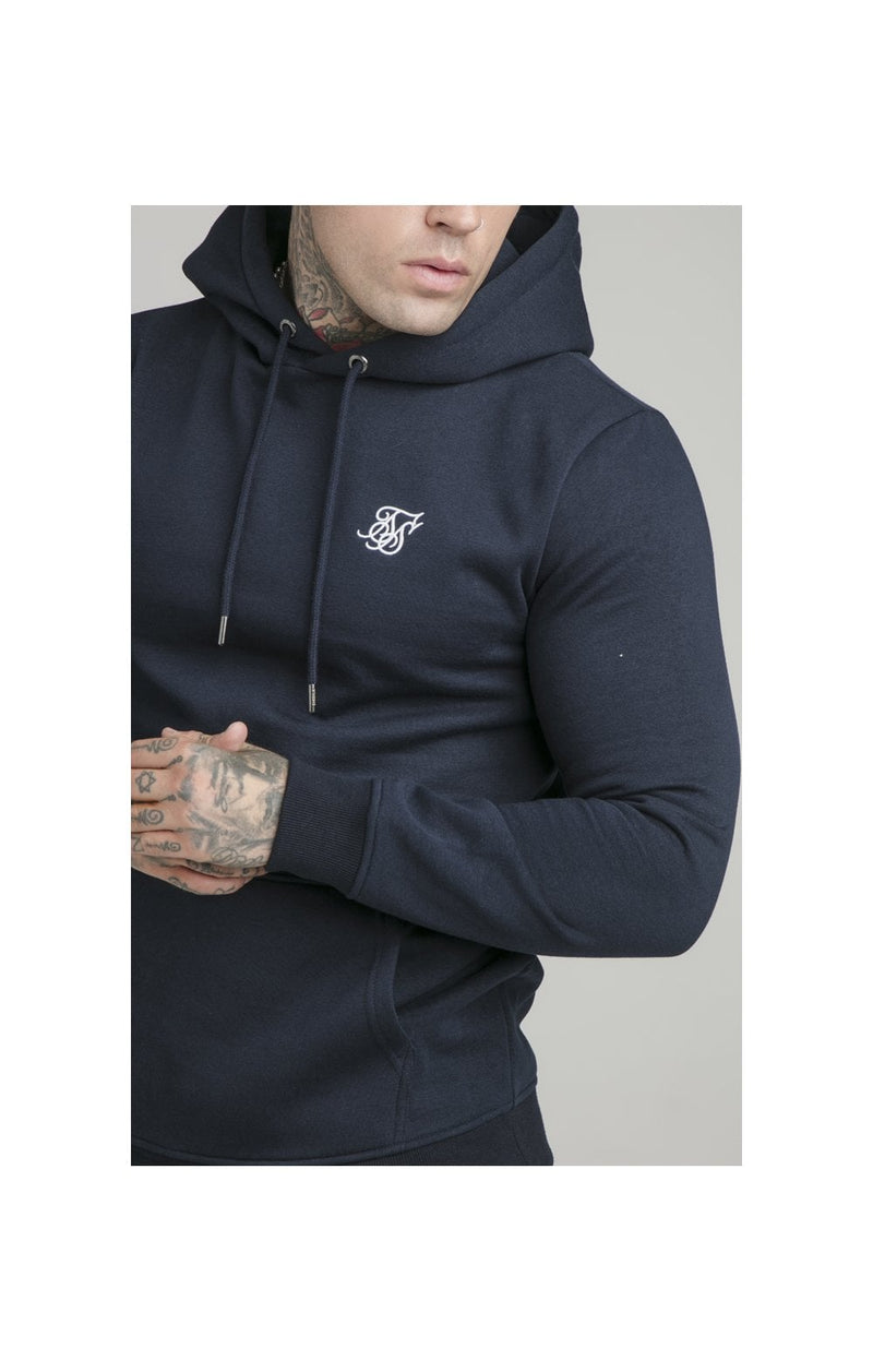 Navy Essential Muscle Fit Overhead Hoodie (1)