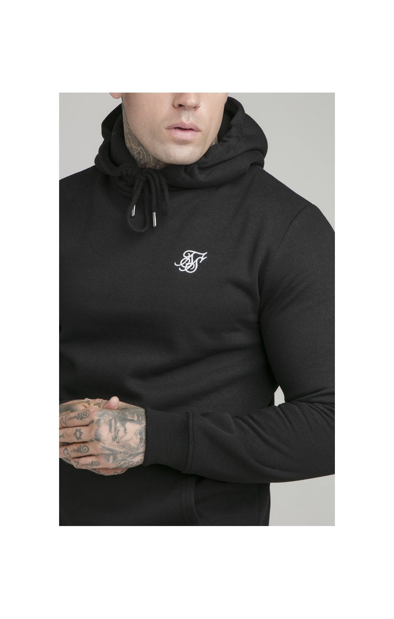 Black Essential Muscle Fit Overhead Hoodie (1)