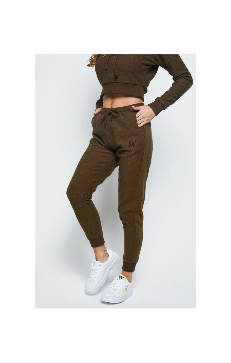 SikSilk Reverse Fleece Joggers - Khaki