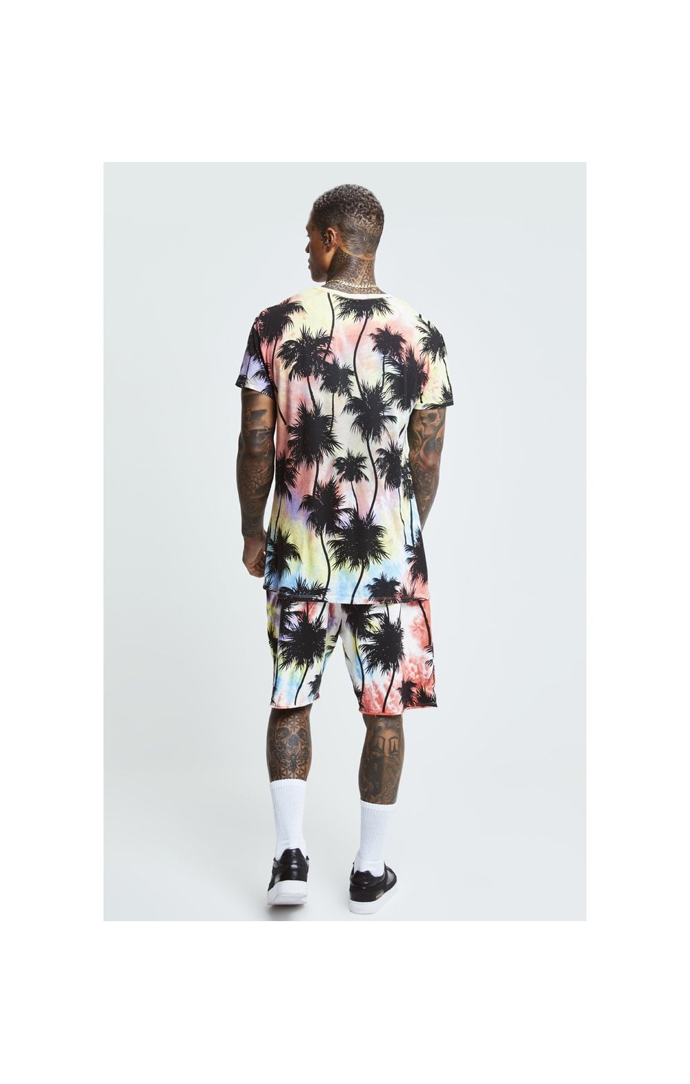 SikSilk Palm Tie Dye Box Tee - Black (5)