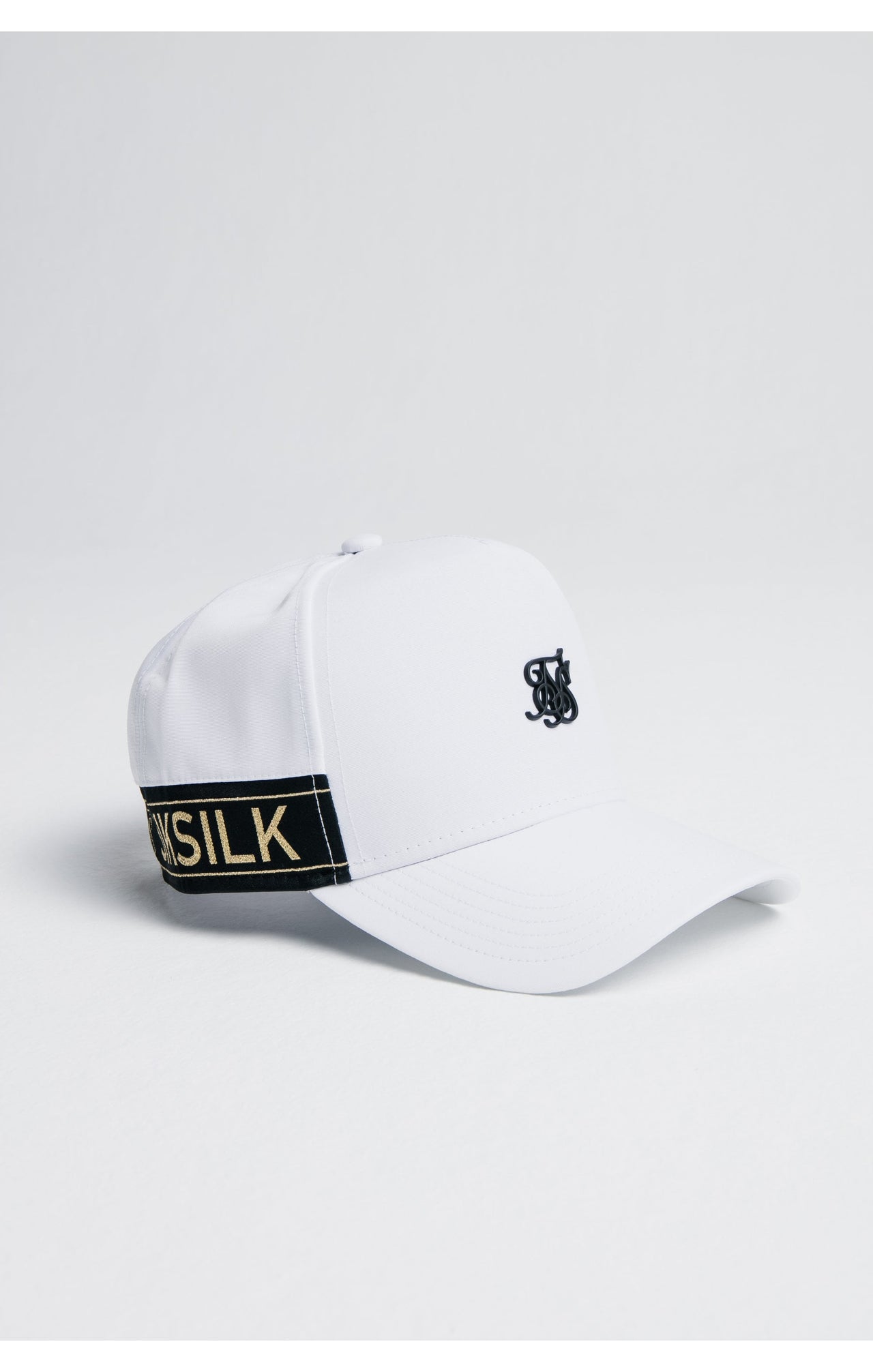 SikSilk Nylon Tape trucker - White & Gold (1)
