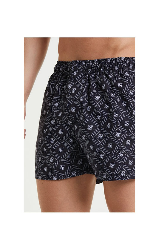 Black Aop Swim Short
