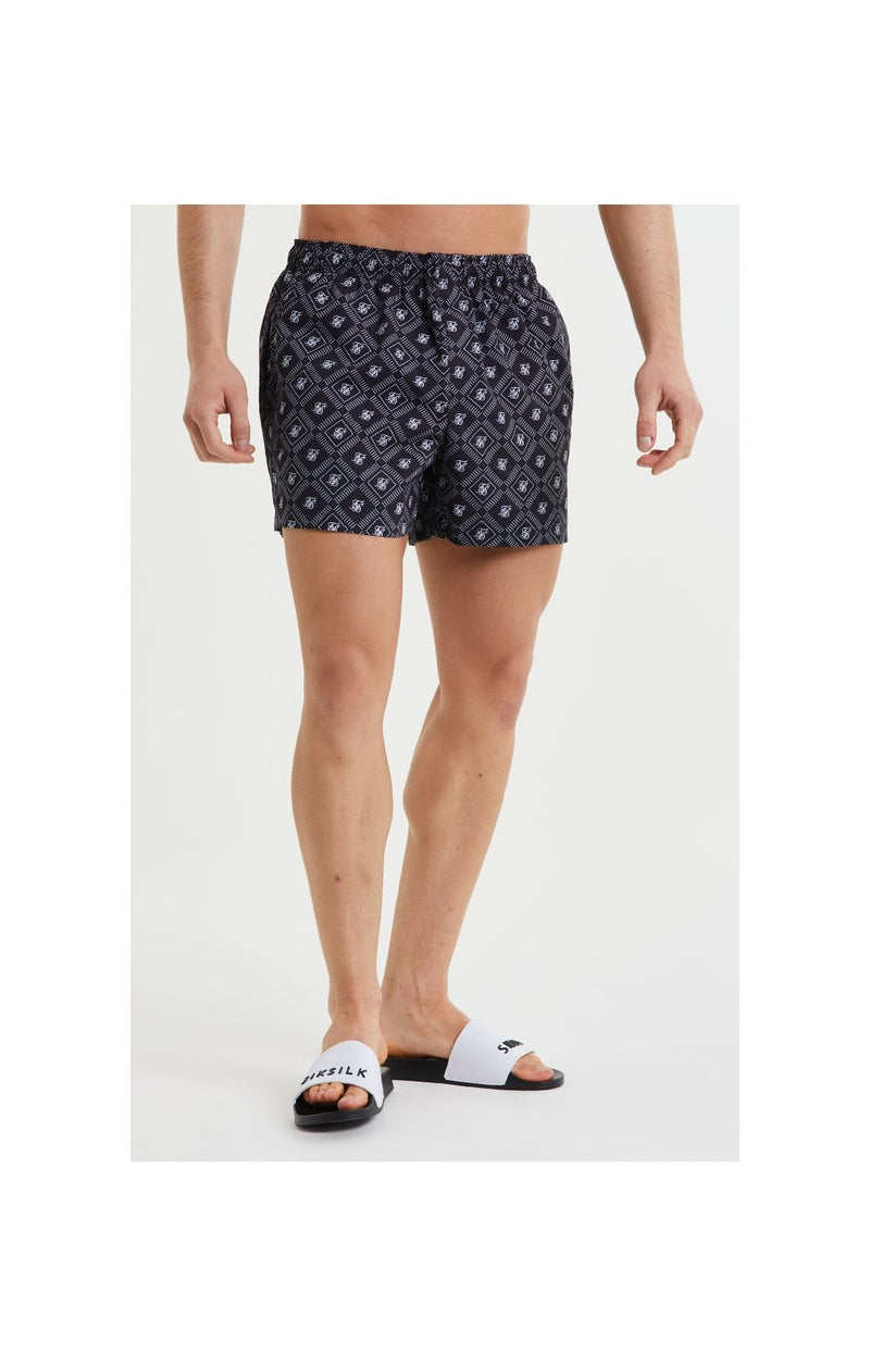 Black Aop Swim Short