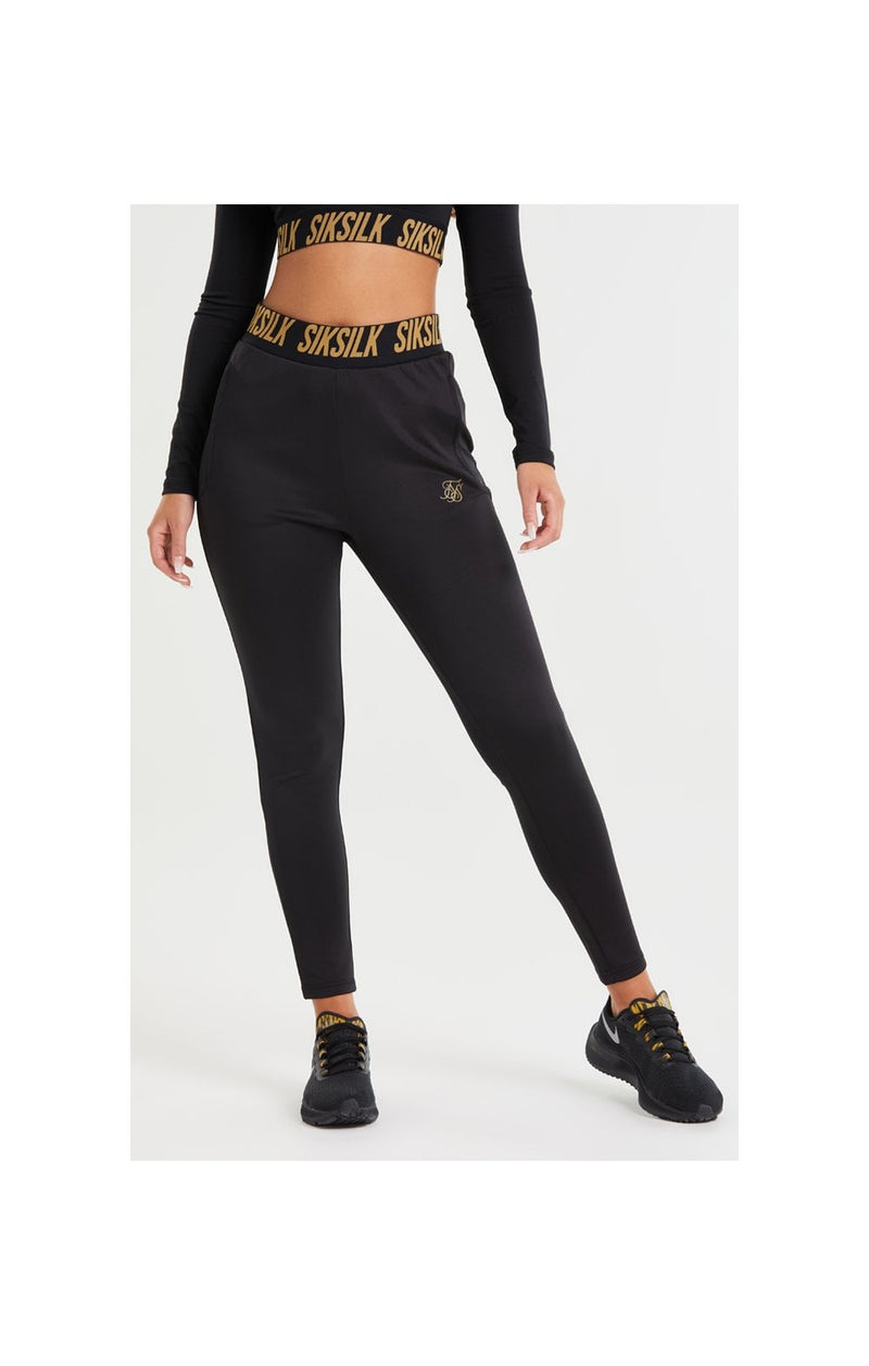 SikSilk Gym Track Pants - Black (1)