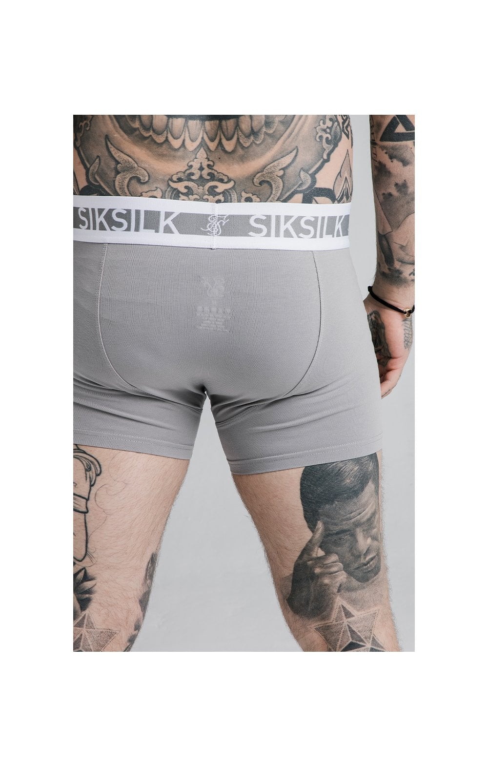 SikSilk Boxer Shorts (2 Pack) - Navy & Grey (7)
