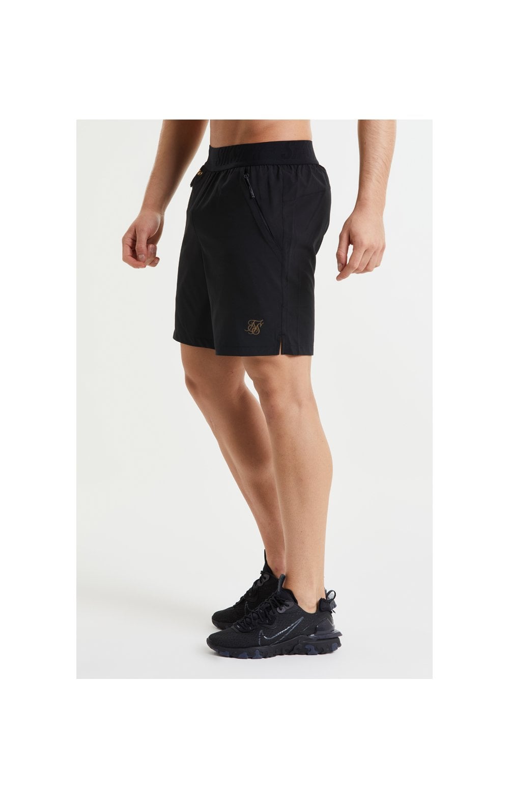 SikSilk Pressure Woven Long Shorts - Black (1)