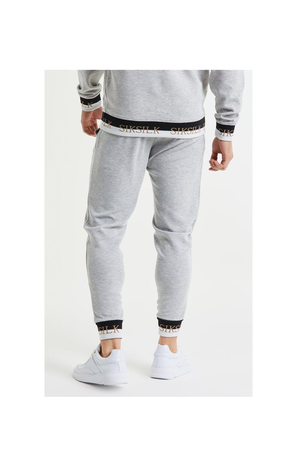 SikSilk Deluxe Fitted Jogger - Grey Marl (3)
