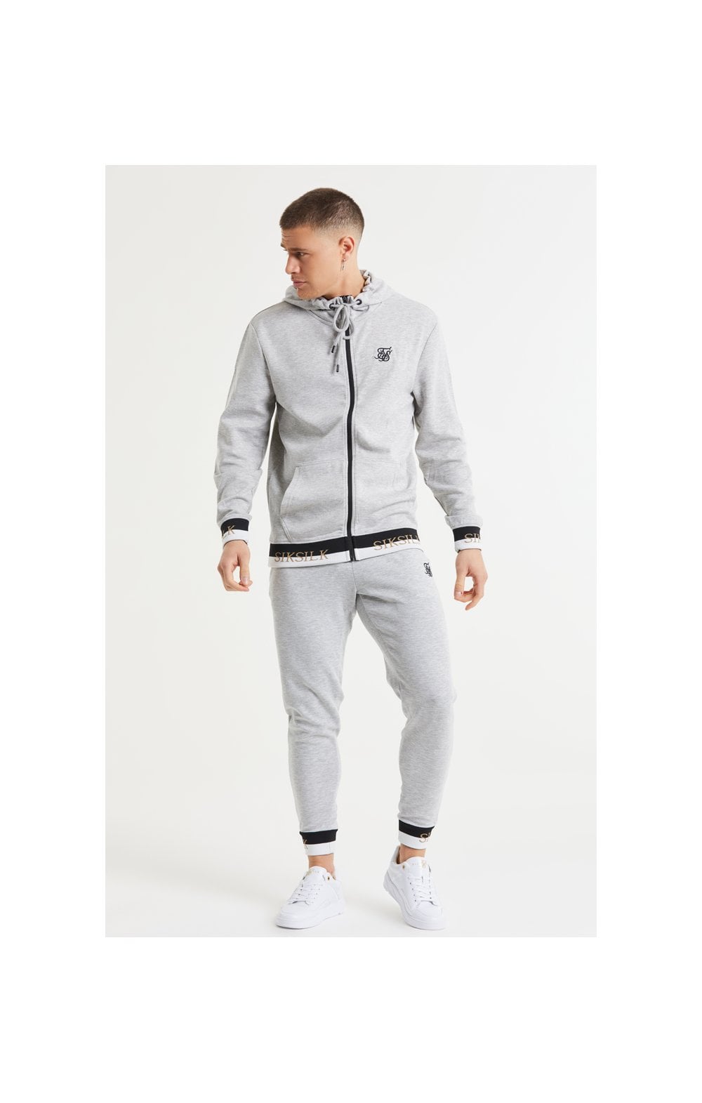 SikSilk Deluxe Fitted Jogger - Grey Marl (5)