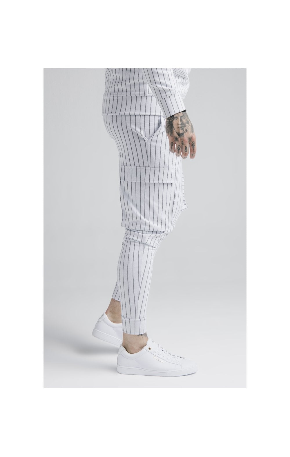 Siksilk pinstripe best sale logo joggers