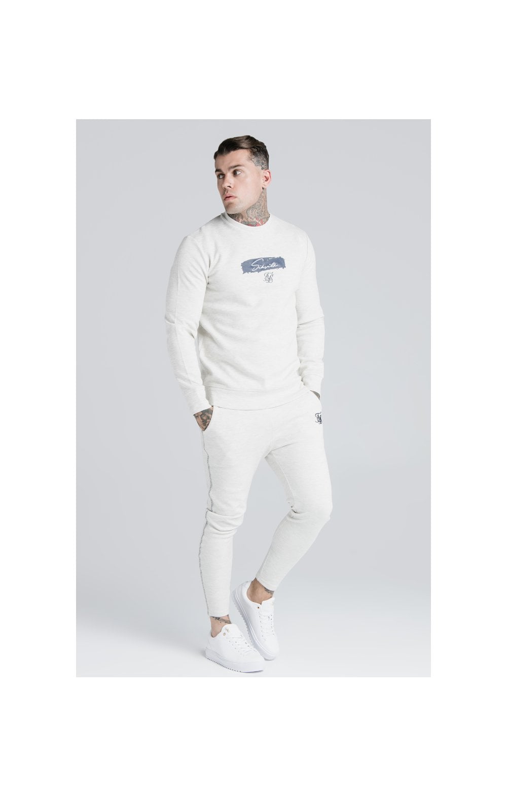 Load image into Gallery viewer, SikSilk Crew Sweat - Light Grey (3)