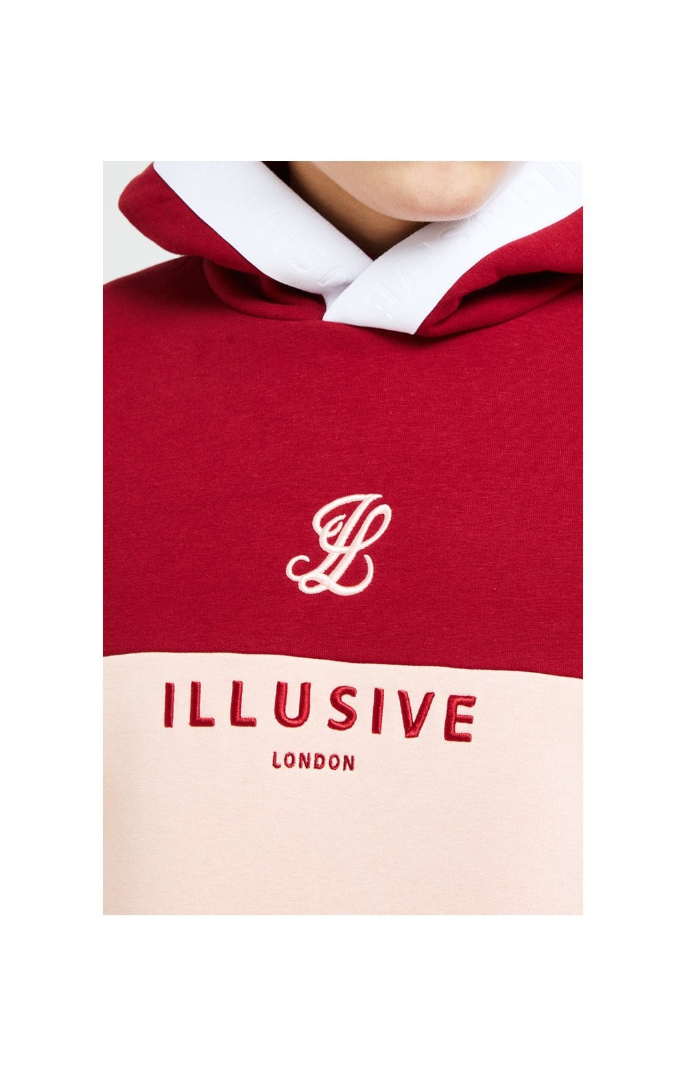 Illusive London Divergence Overhead Hoodie - Red & Pink (1)