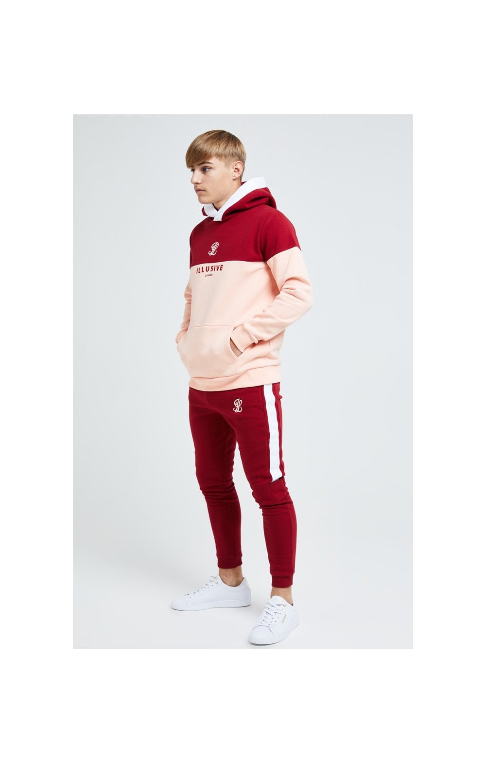 Illusive London Divergence Overhead Hoodie - Red & Pink (2)