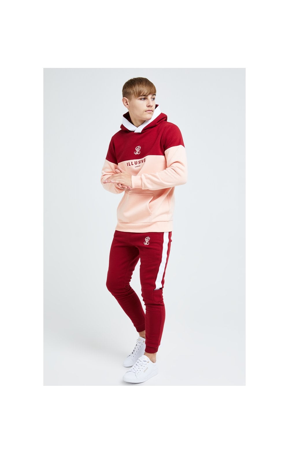 Illusive London Divergence Overhead Hoodie - Red & Pink (3)