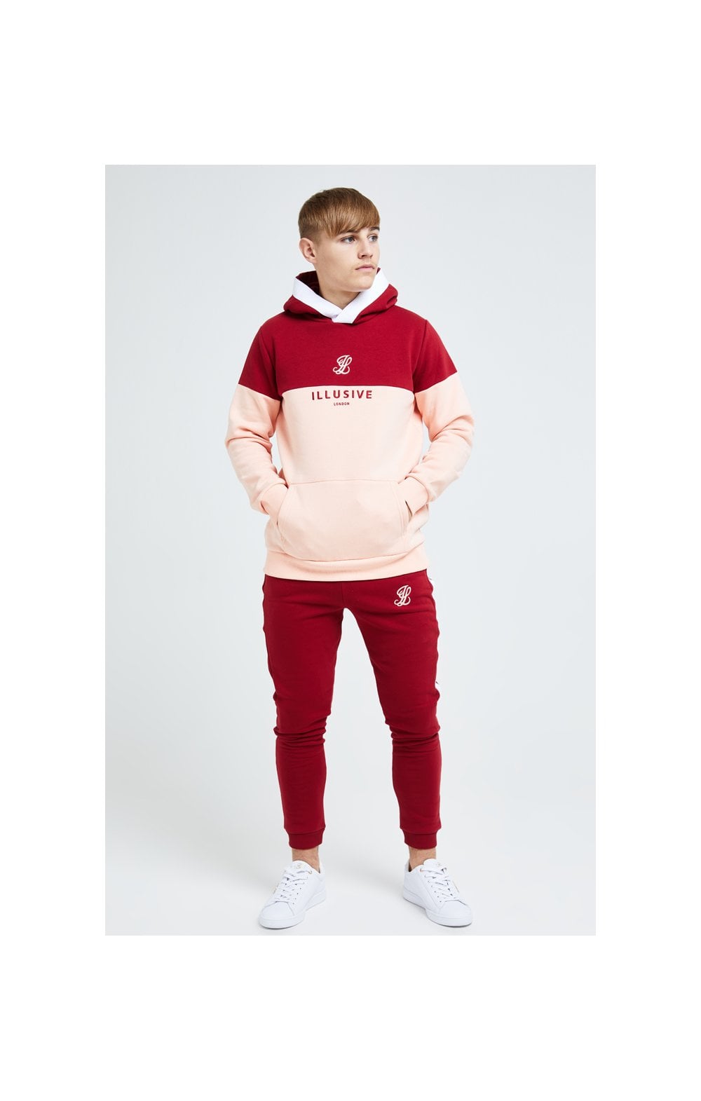 Illusive London Divergence Overhead Hoodie - Red & Pink (5)