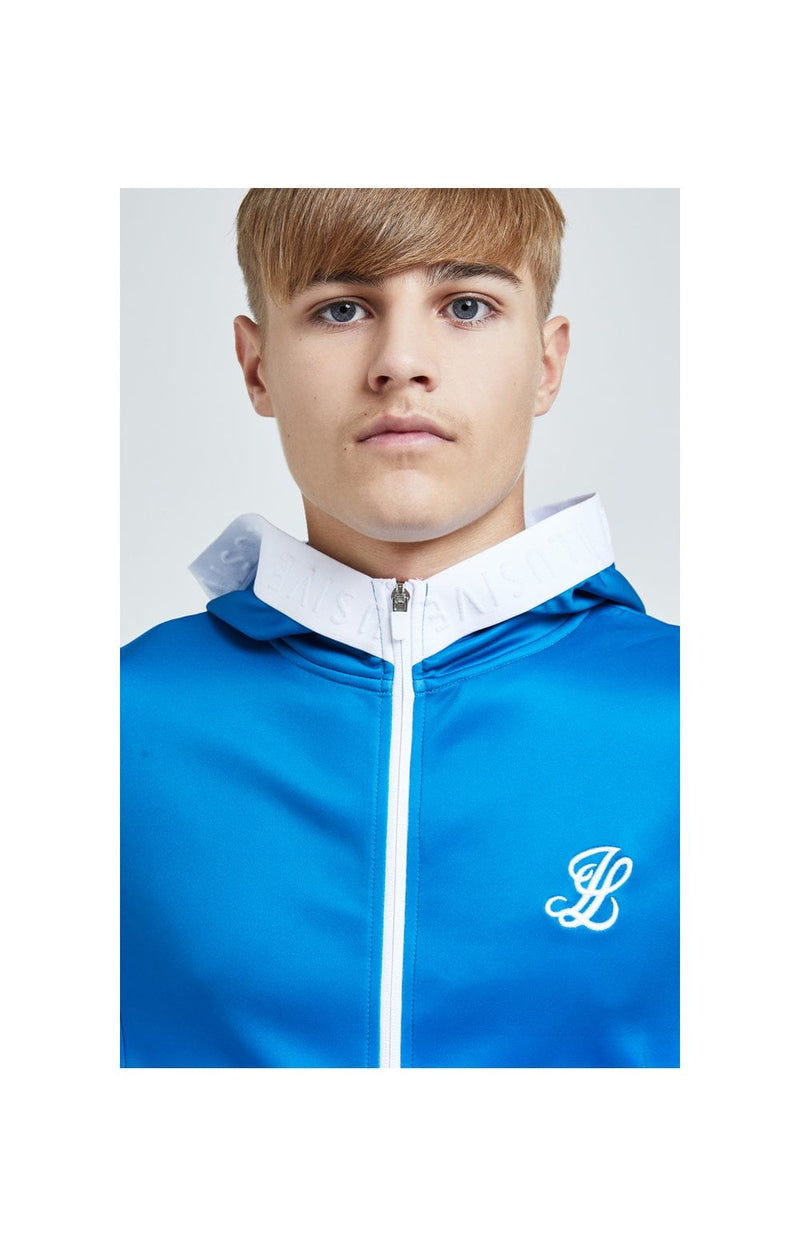 Illusive London Elevate Agility Zip Through Hoodie - Blue & White (1)