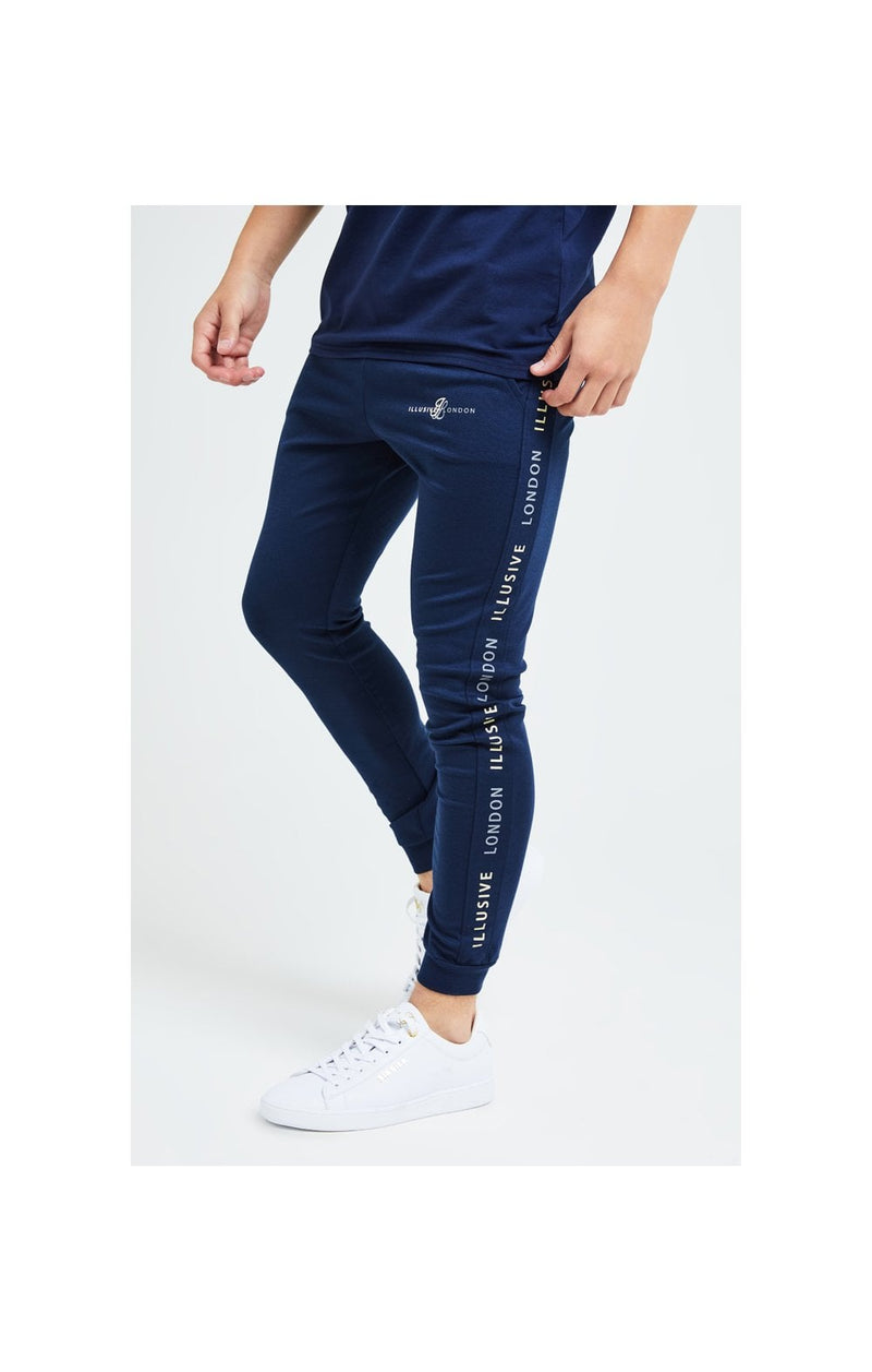 Illusive London Legacy Joggers - Navy & Cream