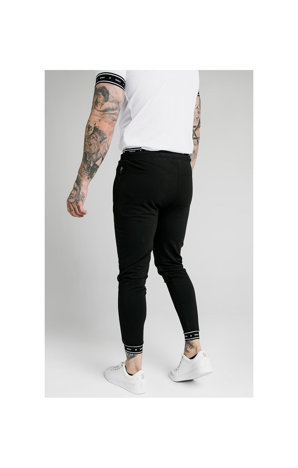 SikSilk Active Muscle Fit Jogger - Black (2)