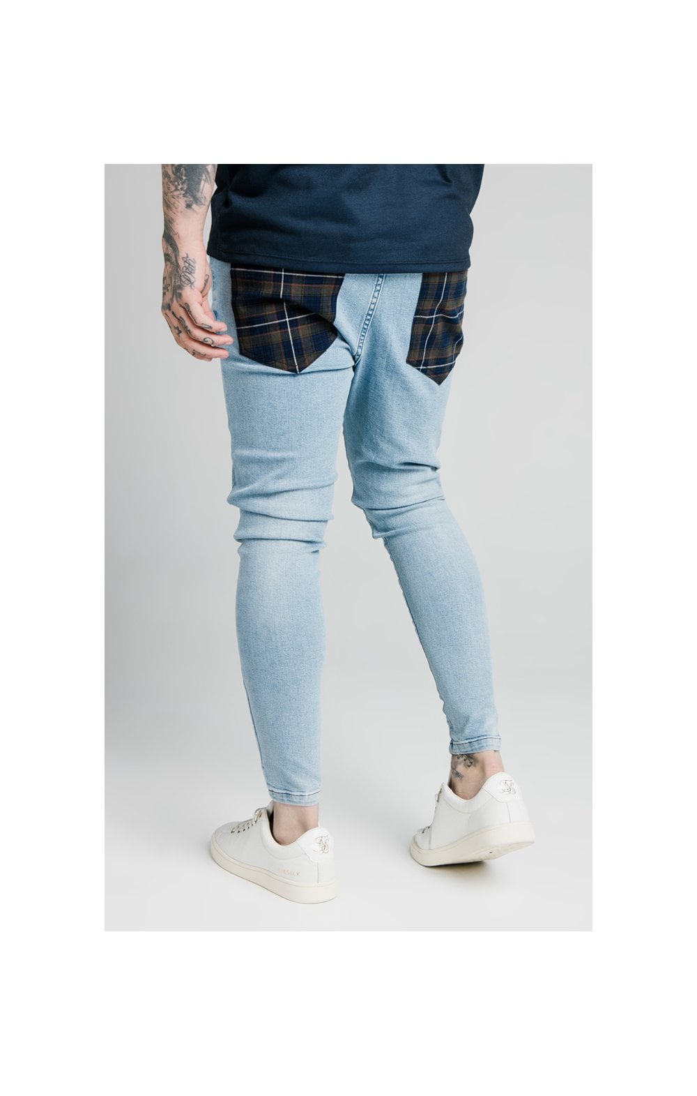 Load image into Gallery viewer, SikSilk Low Rise Jeans - Washed Blue (1)