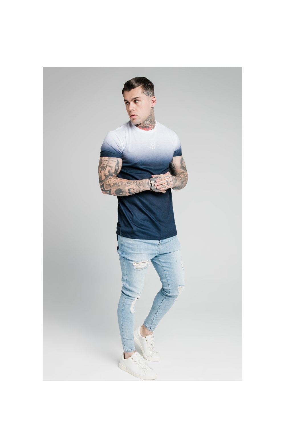 Load image into Gallery viewer, SikSilk Low Rise Jeans - Washed Blue (4)