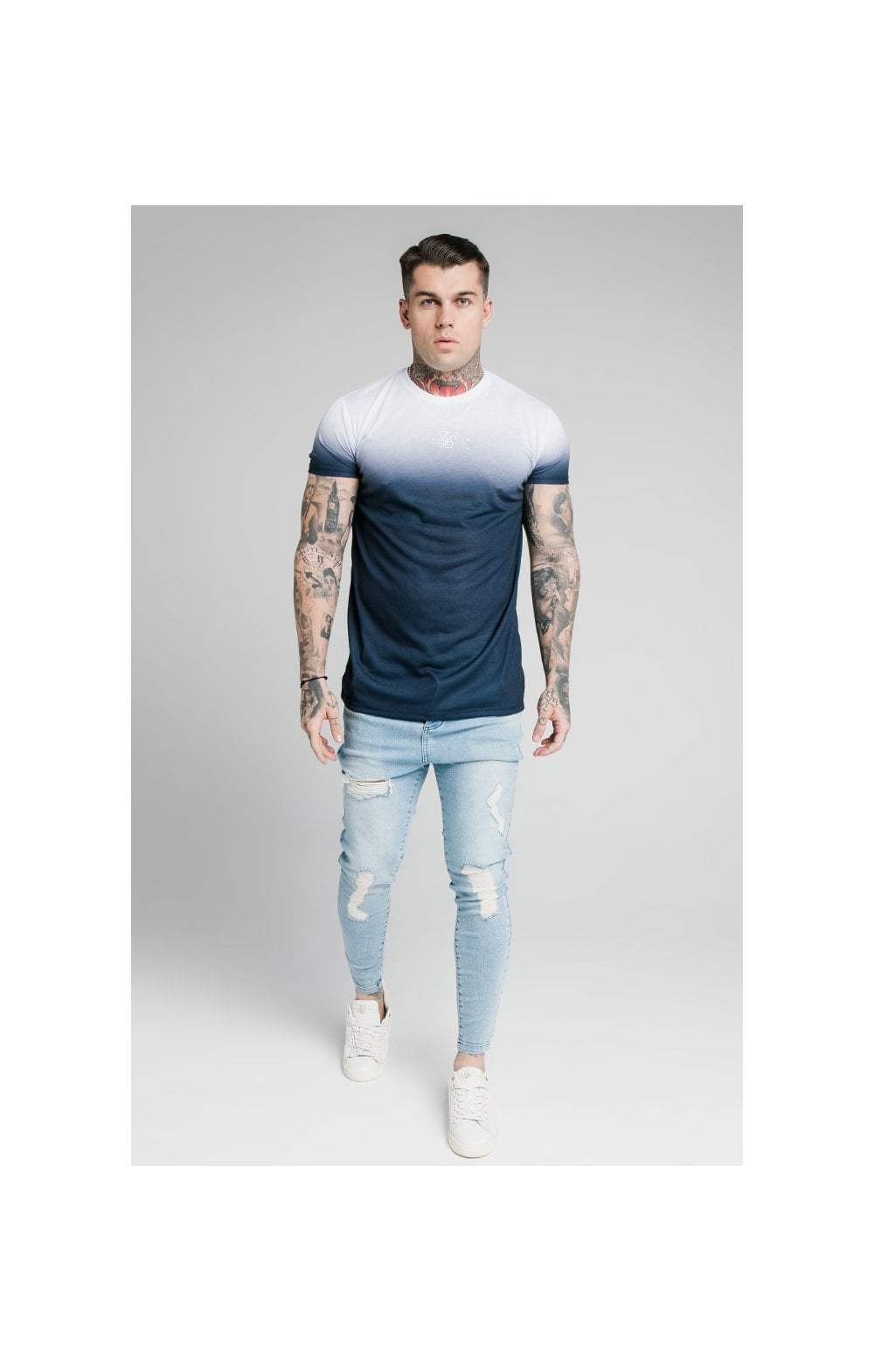 Load image into Gallery viewer, SikSilk Low Rise Jeans - Washed Blue (5)