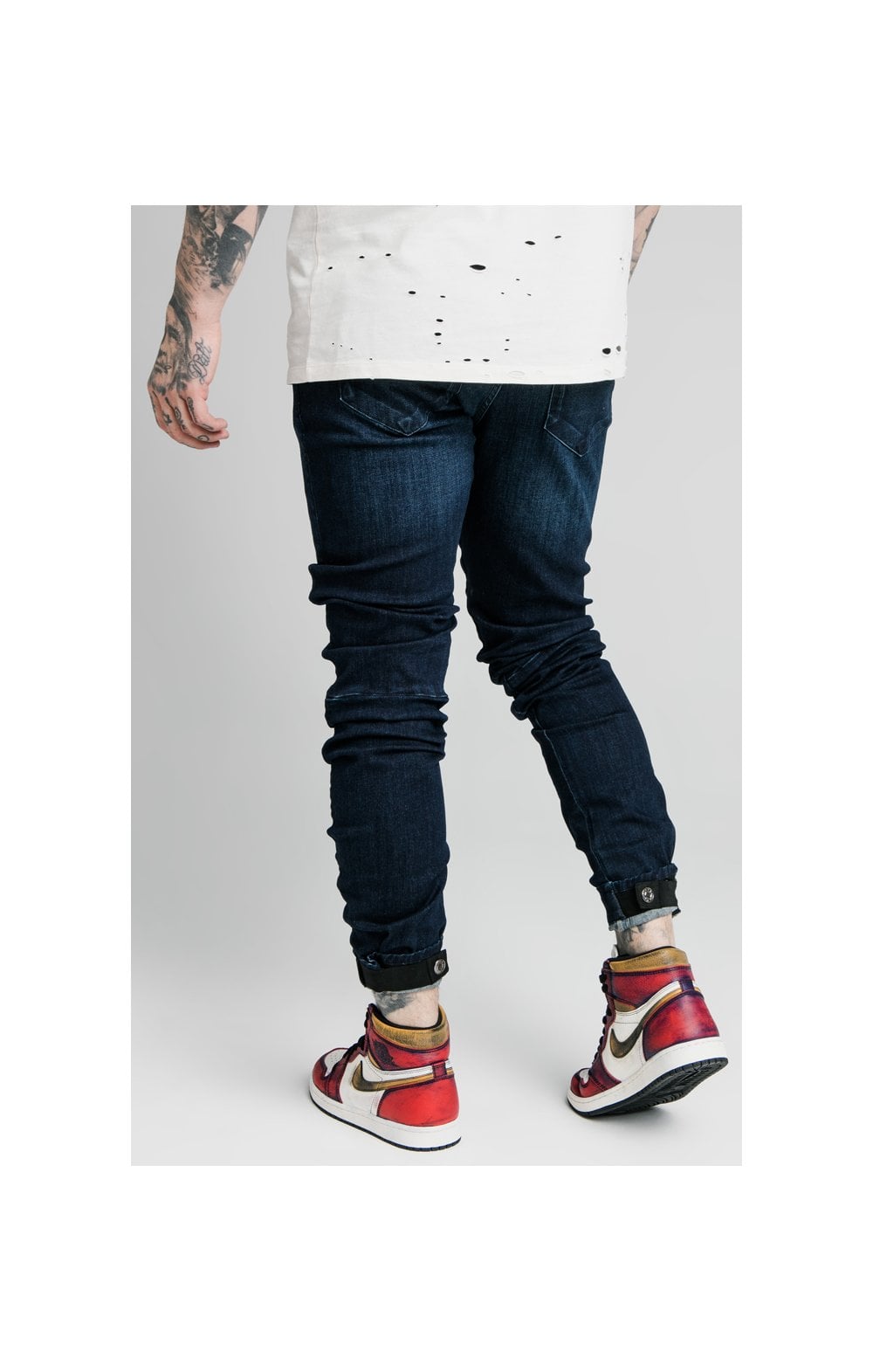 SikSilk Elasticated Strap Cuff Jeans Jeans - Midstone (1)