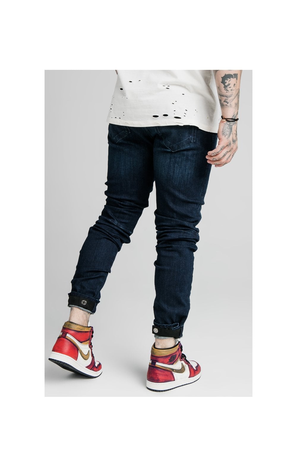 SikSilk Elasticated Strap Cuff Jeans Jeans - Midstone (5)