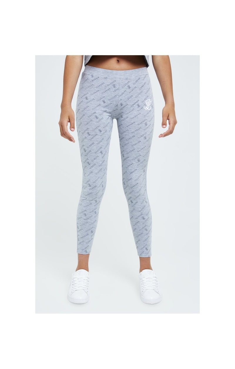 Illusive London Aop Legging - Grey Marl (1)