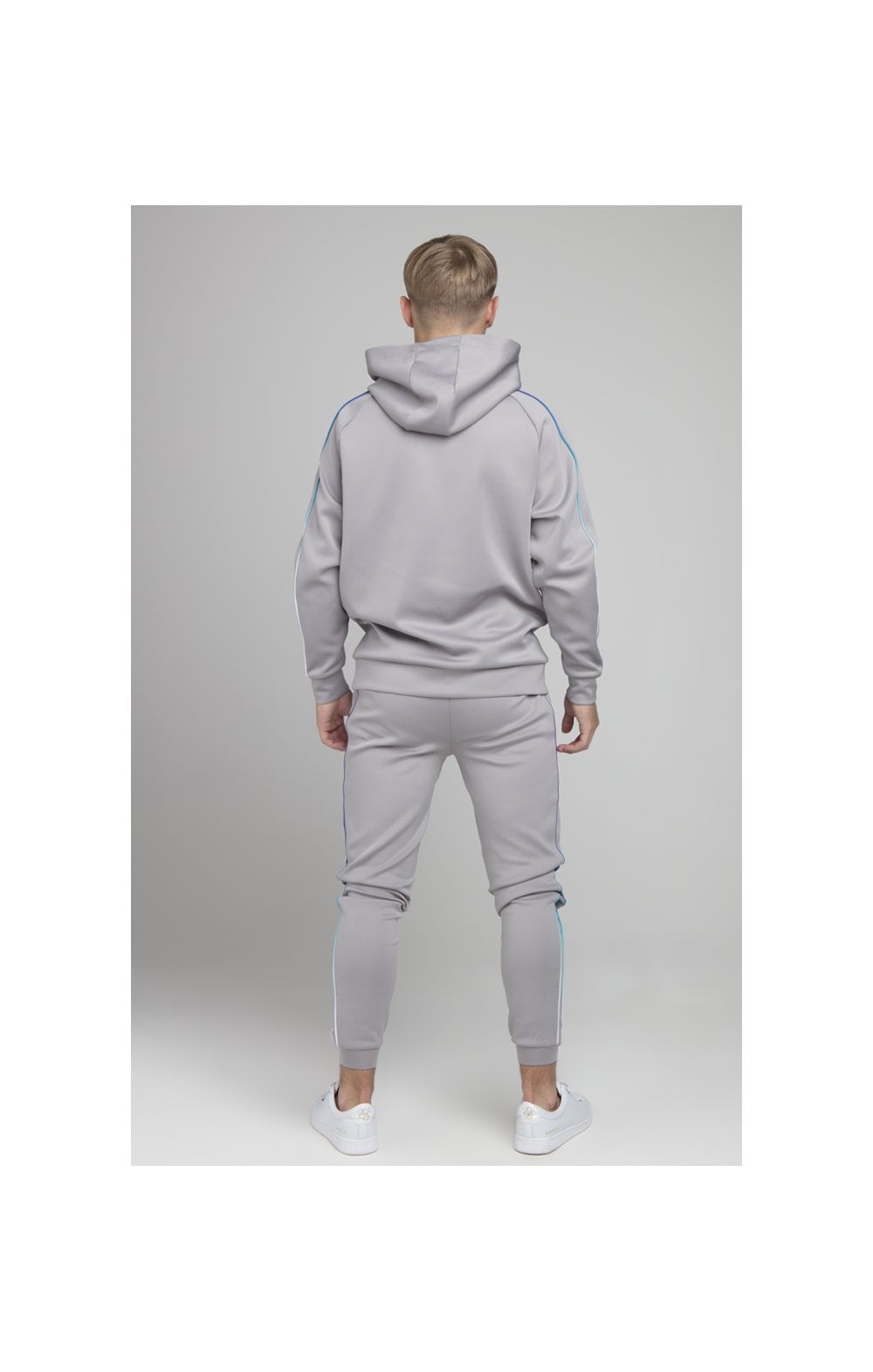 Load image into Gallery viewer, Illusive London Poly Piped Overhead Hoodie - Light Grey (5)