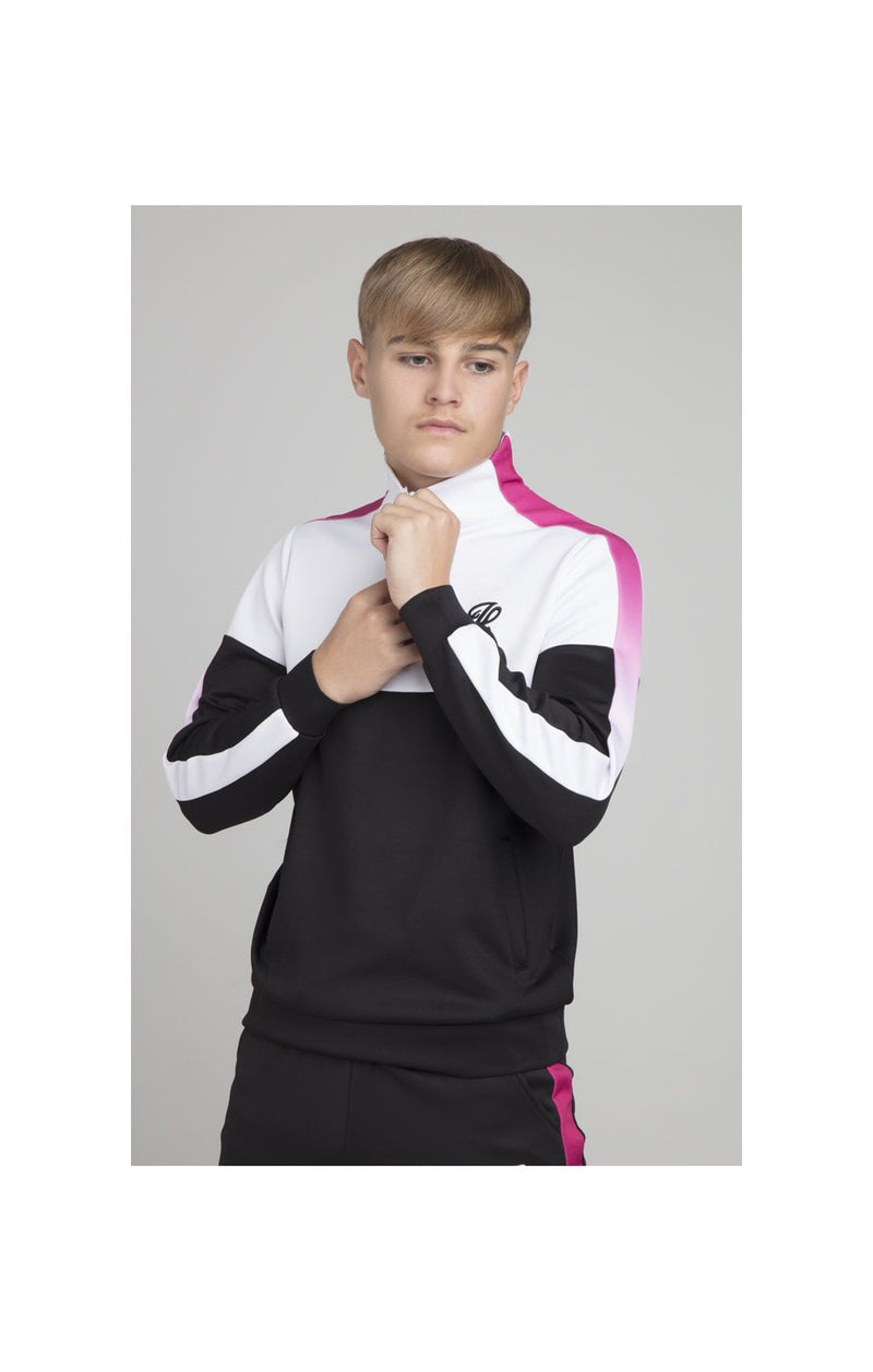 Illusive London Fade Panel Funnel Neck - White (1)