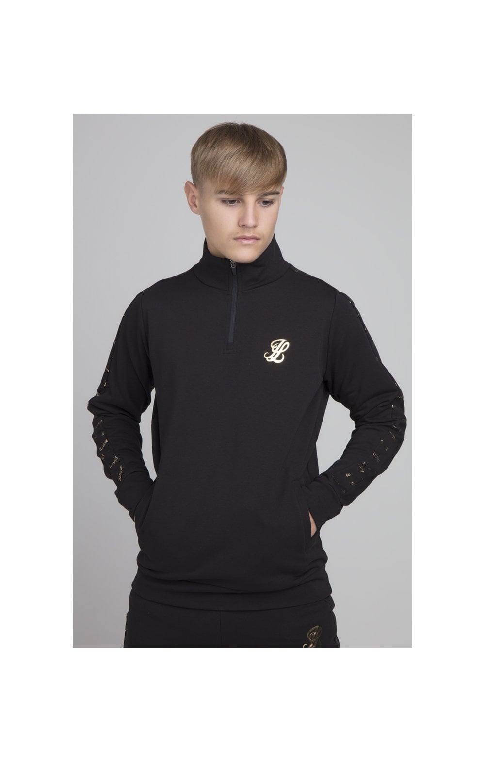 Load image into Gallery viewer, Illusive London Panel Funnel Neck - Black