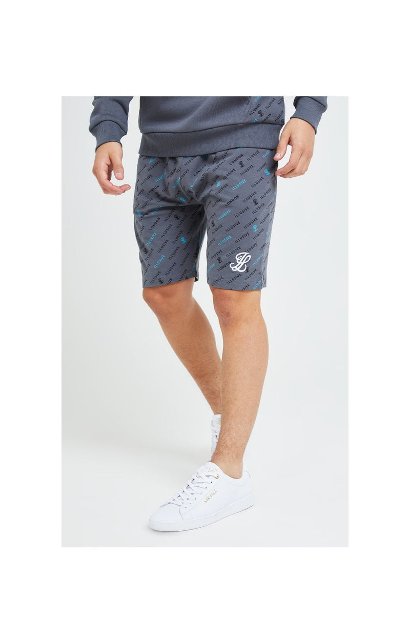 Illusive London Monogram Aop Shorts - Grey