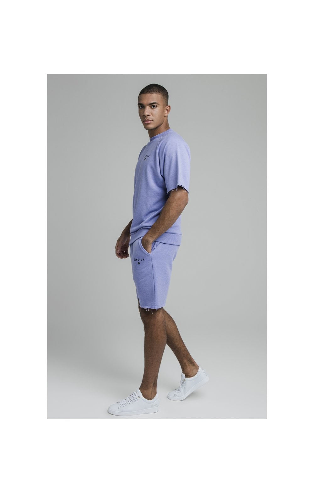 Purple Marl Relaxed Crew Short (6)